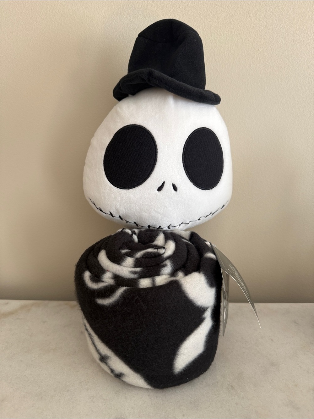 The Nightmare Before Christmas Jack Skellington plush and throw blanket